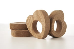 Image of Oak Heart napkin rings (Set of 4)