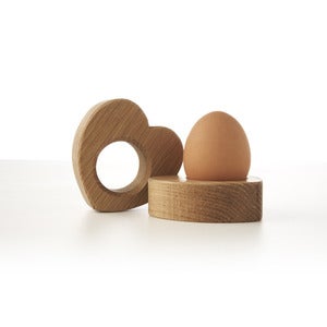 Image of Mr & Mrs heart egg cups (Pair)