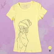Image of GIRL . yellow . gray