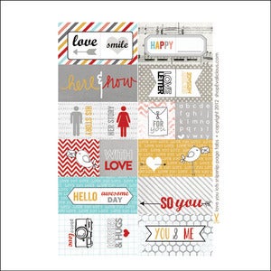 Image of love you lots snipsnip page tabs