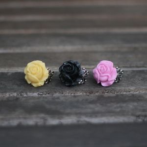 Image of Fluffy, Puffy Rose Adjustable Ring - 3 Colors