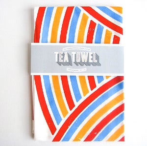 Image of Organic Cotton Tea Towel - Rainbow