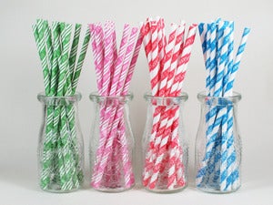 Image of NEW Patterned Paper Straws