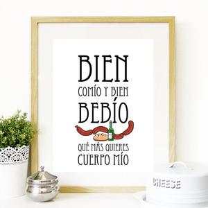 Image of Lámina "Bien comío"