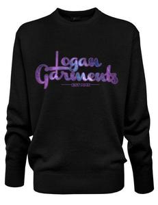 Image of Logan Garments Printed Crew Neck Jumper (BLACK)