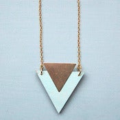 Image of Mint Triangle Necklace By Rachel Loves Bob