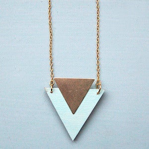 Image of Mint Triangle Necklace By Rachel Loves Bob