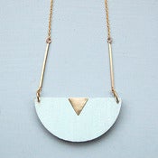 Image of Mint Half Moon Wooden Necklace by Rachel Loves Bob
