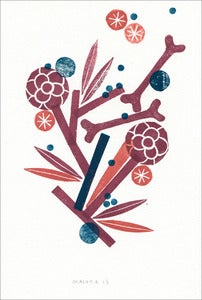 Image of Flowers and bones - Original Monotype