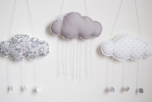 Image of Trio de Baby cloud (vendu seul ou par 3) pois-liberty-pluie scintillante