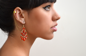 Image of Gold tone ethnic earcuff