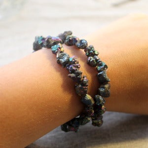 Image of Raw Rainbow Crystal Bracelet