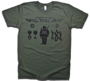 Image of Rocky Bleier "Guts & Grit" Steelers Champion & Army War Hero tribute tee by Backpage Press