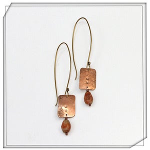 Image of Sheet and Stone Earrings