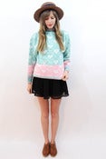 Image of mint hearts sweater 