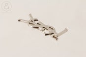 Image of YSL Pin Grande 2.25" Silver :: Vintage Accessories