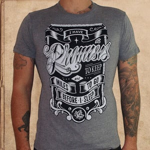 Image of promises to keep - grey - discharge inks - mens & womens