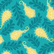 Image of Aqua Paisley from Summer House 5986-11