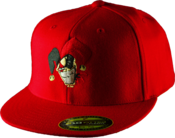 Image of Flexfit Fitted Flat Bill Hat - All Red
