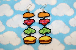 Image of burger earrings