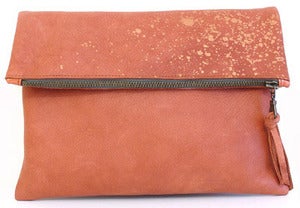 Image of Clara Leather Foldover Clutch