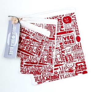 Image of Reusable, Organic Produce & Bulk Bags - Red Bulky Friends