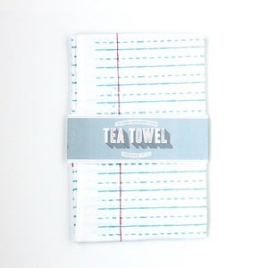 Image of Organic Cotton Tea Towel - School House Lines
