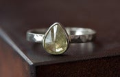 Image of Natural Rose Cut Yellow Diamond in 14kt White Gold