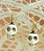 Image of Stone Skull Earrings