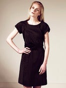 Image of Kate Tailyour Satin Striped Dress