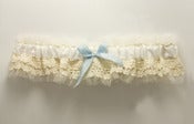 Image of Ophelia garter in cotton lace and silk tulle
