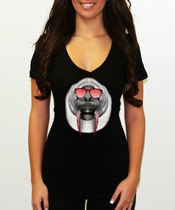 Image of Girls | Slayertooth Walrus | V-Neck | Black