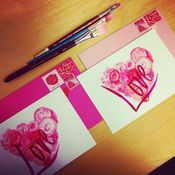 Image of hand painted Valentine