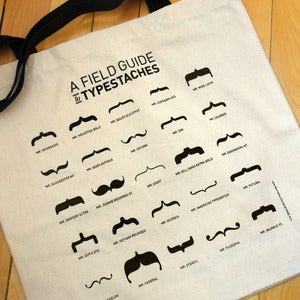 Image of Typestache Tote Bag, FG-2