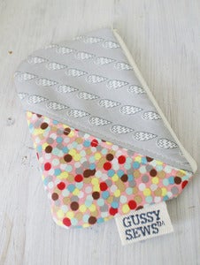 Image of Rain + Confetti medium zipped pouch