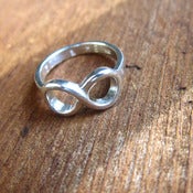 Image of Custom Engraving Infinity Silver Ring - Handmade sterling silver ring. 
