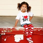 Image of Leg Warmers - Red w/White Hearts - Valentine's Day - Infant Toddler Size