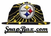 Image of Vintage Deadstock Pittsburgh Steelers Starter Collision Snapback Hat Cap