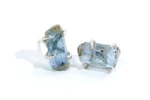 Image of Rough Aquamarine Earring