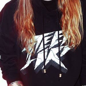 Image of STEED LORD 'CRACK' HOODIE - BLACK