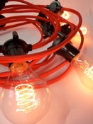 Image of vintage lighting | fabric | festoon cable