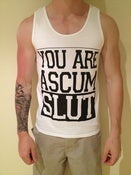 Image of SCUM SLUT SINGLET - WHITE