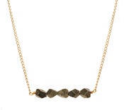 Image of FACETED PYRITE CLUSTER necklace