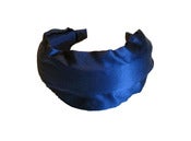 Image of L. Erickson Silk Charmeuse Headband (Navy)