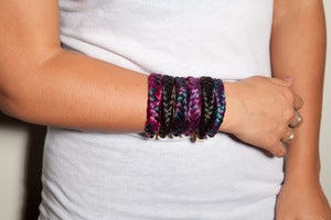 Image of Hand Dyed & Braided Horsehair Bracelet 
