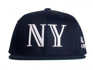 Image of 40 oz Nyc Balmain Inspired Snapback Navy