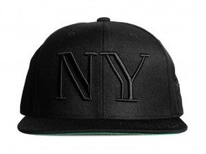 Image of 40 oz Nyc Balmain Inspired Snapback Black on Black