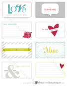 Image of 8 Valentine's Greetings Printable