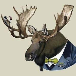 Image of Moose Print 8x10