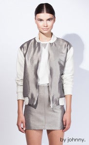 Image of Metal Bomber - Silver Smoke Ivory